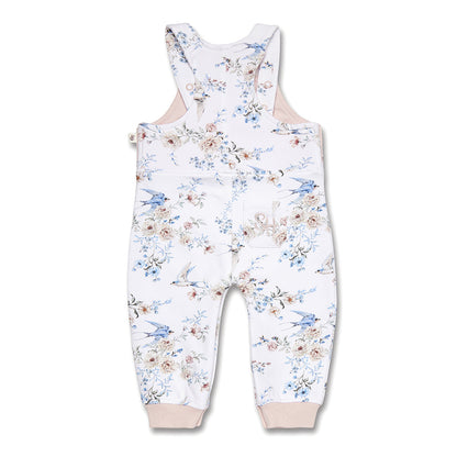 Snuggle Hunny Sweet Swallows Organic Snuggle Overalls