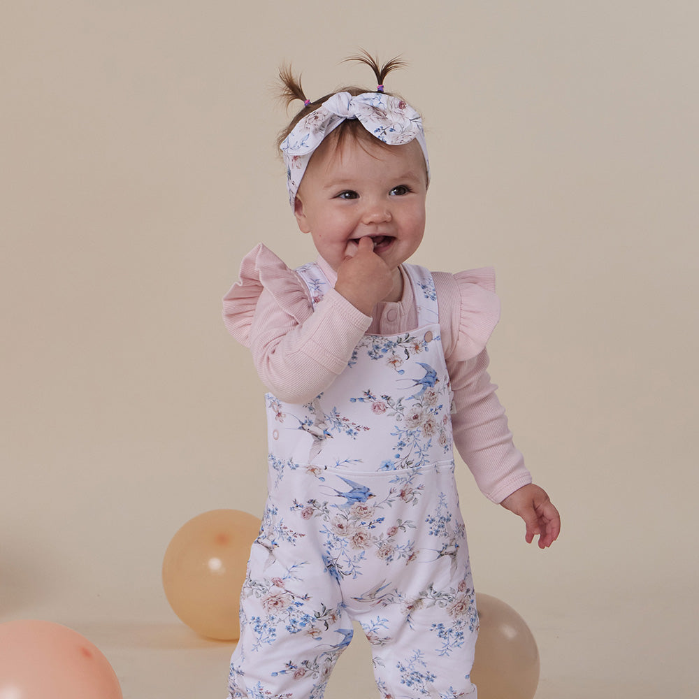 Snuggle Hunny Sweet Swallows Organic Snuggle Overalls