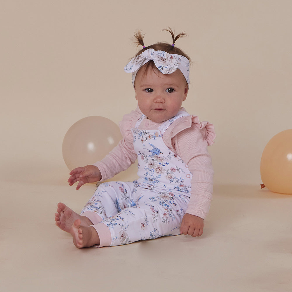 Snuggle Hunny Sweet Swallows Organic Snuggle Overalls