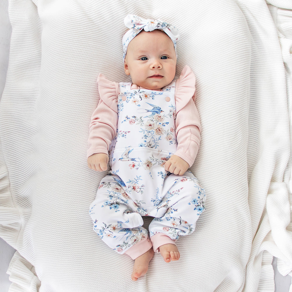 Snuggle Hunny Sweet Swallows Organic Snuggle Overalls