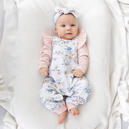 Snuggle Hunny Sweet Swallows Organic Snuggle Overalls