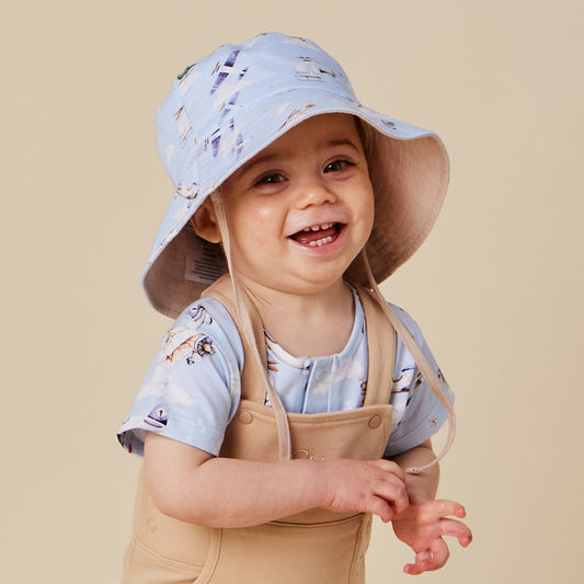 Snuggle Hunny - Taking Flight Reversible Cotton Bucket Hat