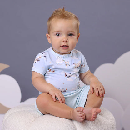 Snuggle Hunny - Taking Flight Short Sleeve Organic Bodysuit