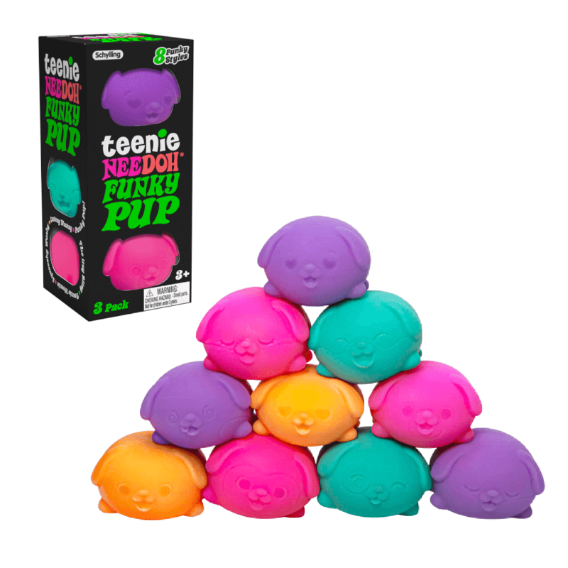 Schylling Teenie NeeDoh Funky Pups 3 pack sensory fidget toy