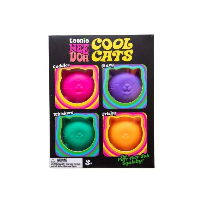 Schylling Teenie NeeDoh Cool Cats 3 pack sensory fidget toy