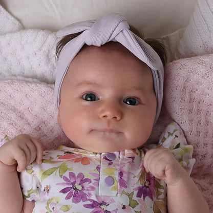 Snuggle Hunny - Lavender Ribbed Organic Topknot