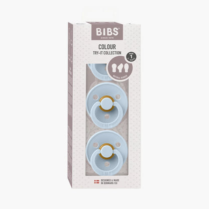 BIBS - Try-it 3pk Dummies - Baby Blue