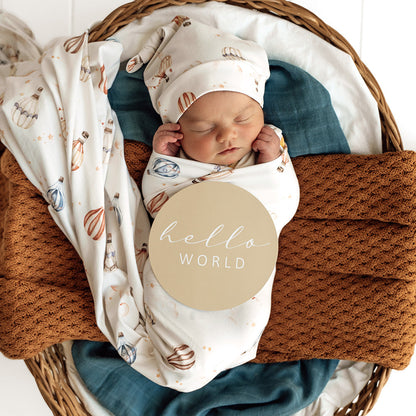 Snuggle Hunny Up & Away & Pebble Reversible Milestone Cards