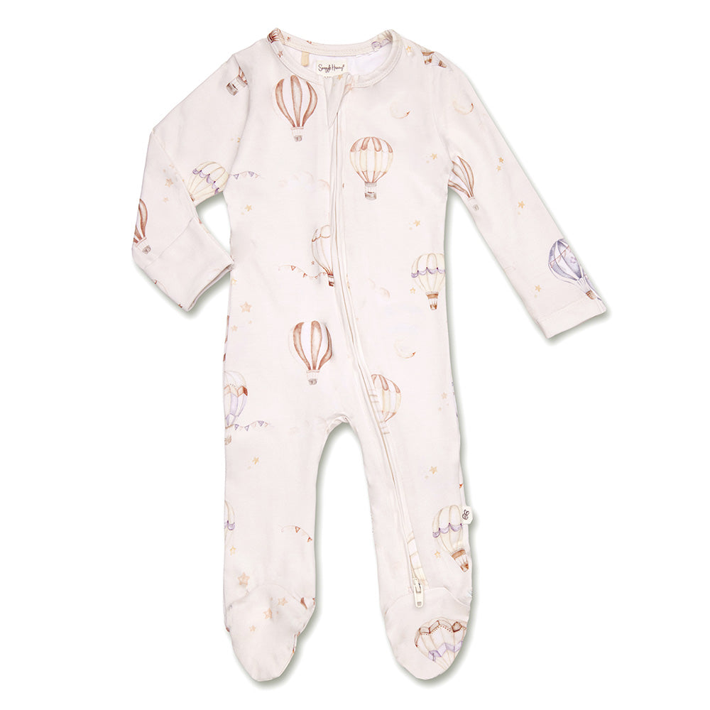 Up & Away Sleepsuit flatlay