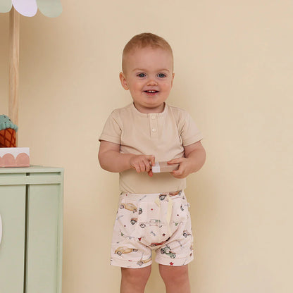 Snuggle Hunny -  Vintage Cars Organic Shorts