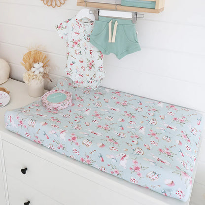 Snuggle Hunny - White Rabbit Organic Bassinet Sheet / Change Pad Cover