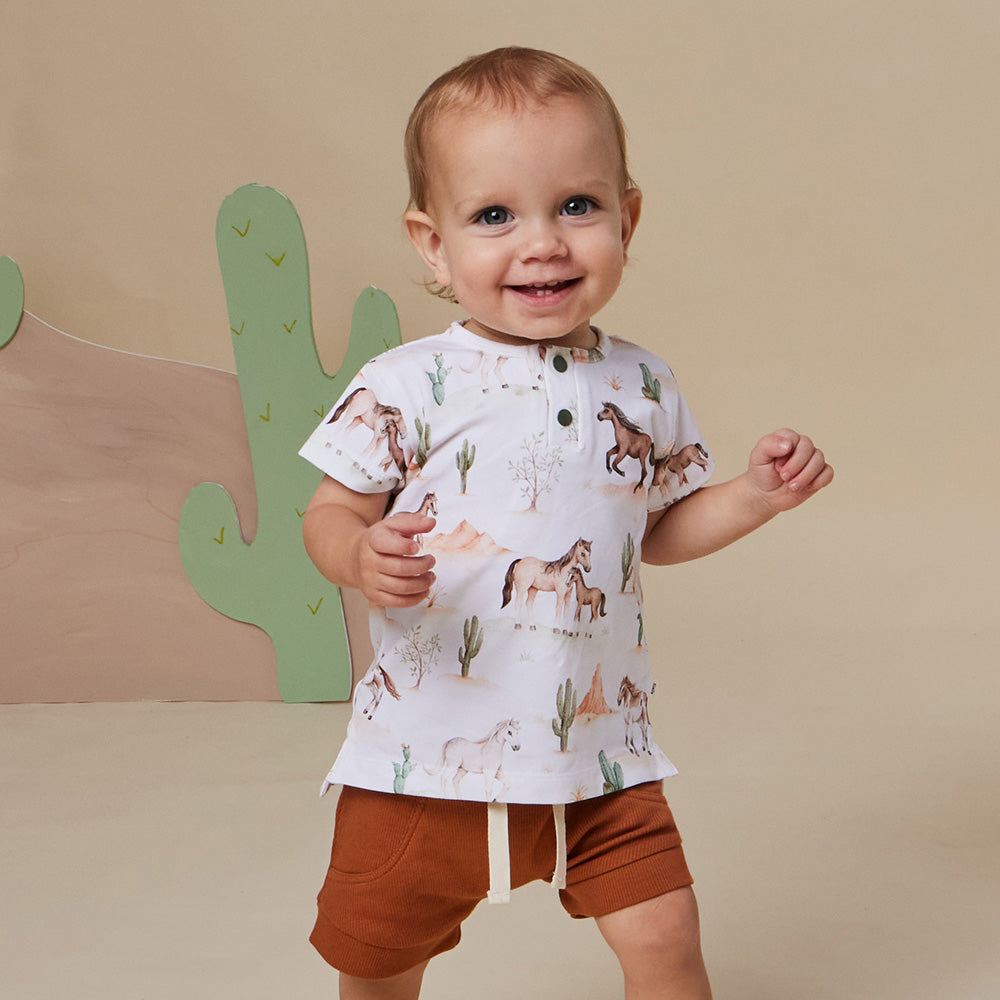 Wild Horses Organic Short Sleeve Top
