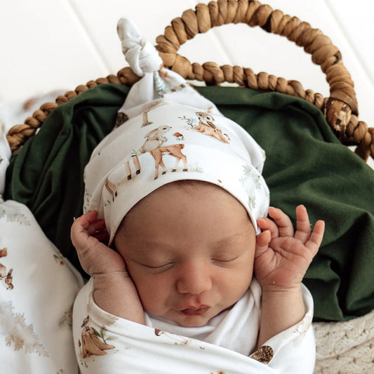 Snuggle Hunny - Woodland Tales Organic Knotted Beanie