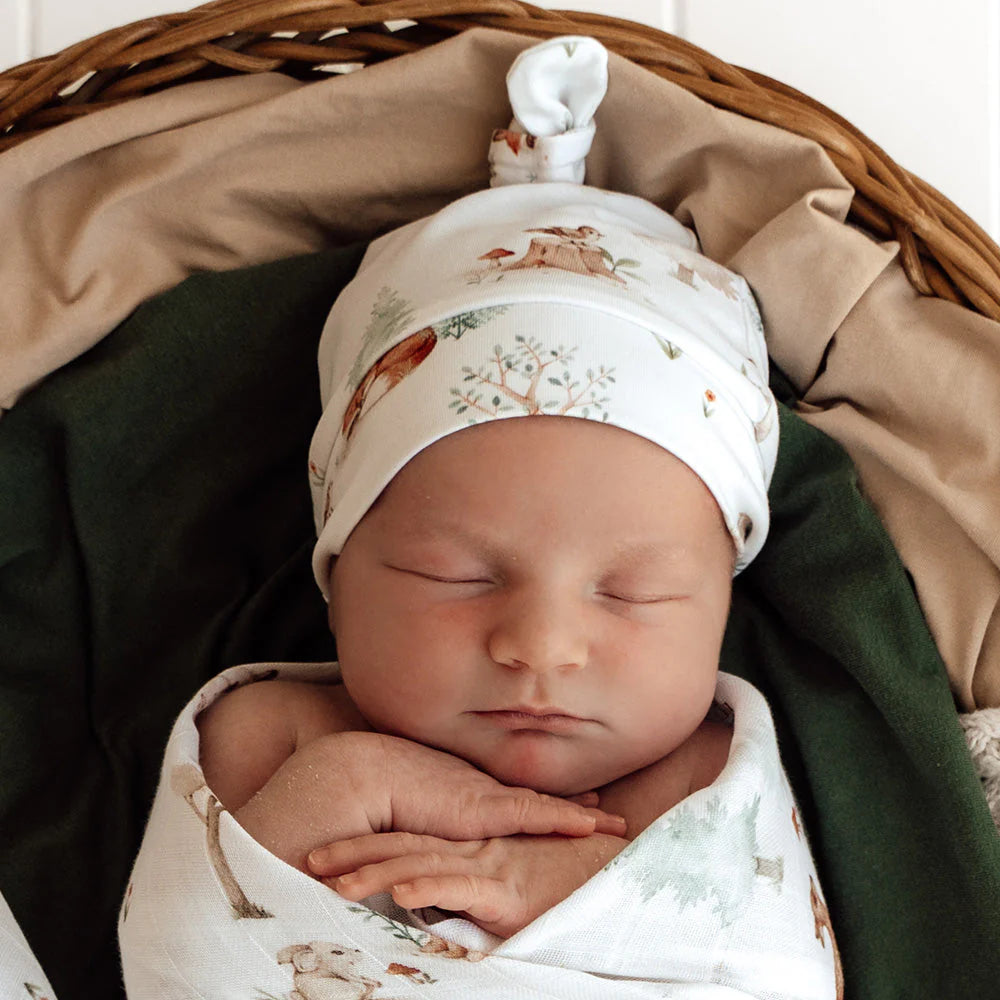 Snuggle Hunny - Woodland Tales Organic Knotted Beanie