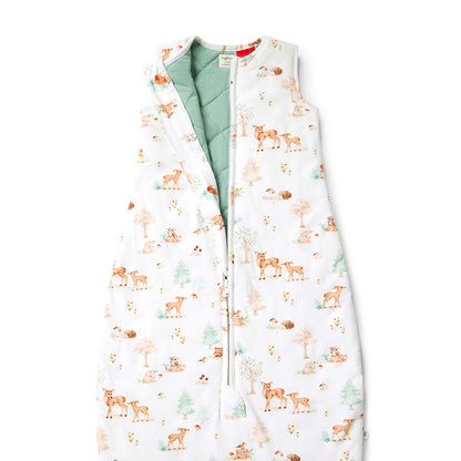 Woodland Tales Sleeping Bag flatlay unzip